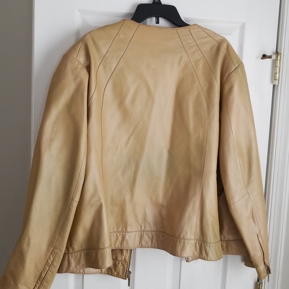 Camel Leather Jacket - image 2